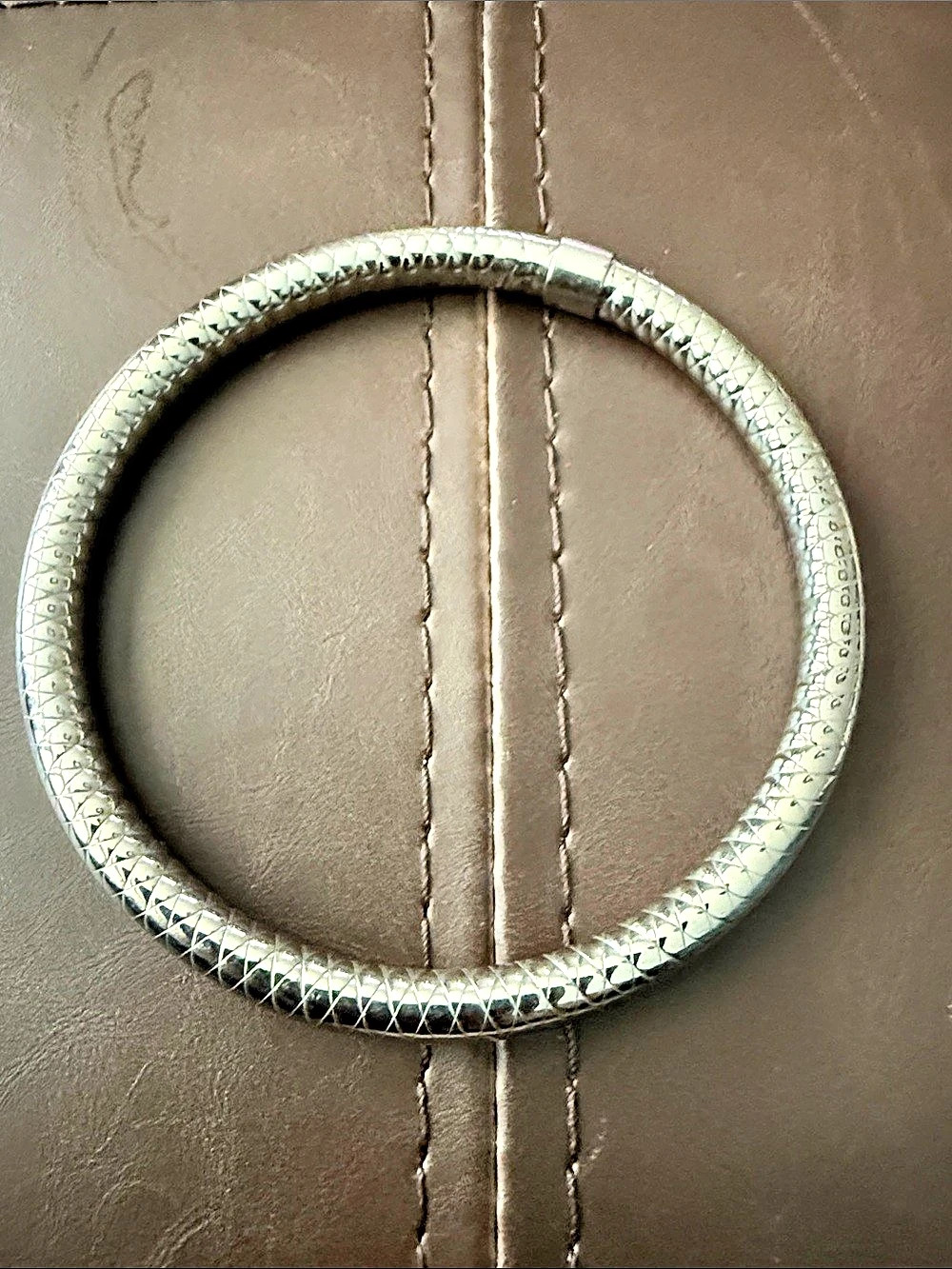 Textured Silver-Tone Bracelet